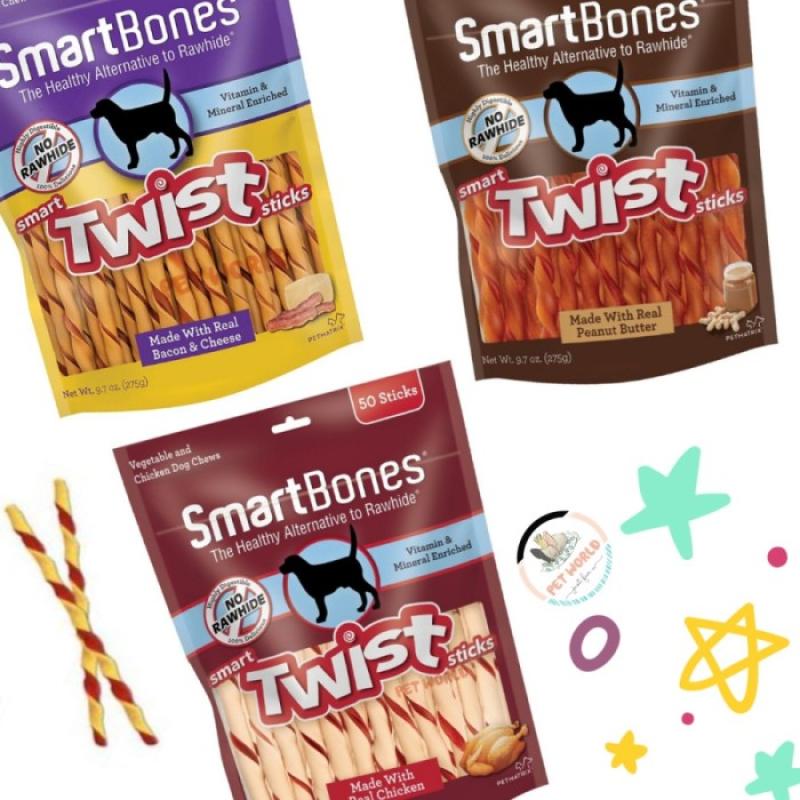 Promo Smartbones Twist Sticks Smart Bones Cemilan Anjing Dog