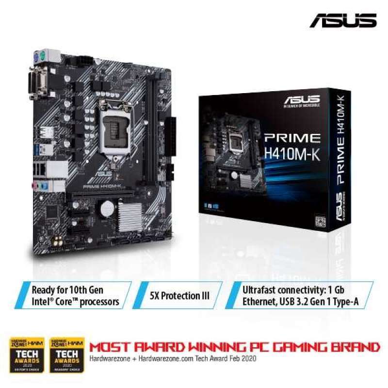 ASUS Prime H410M-K Intel H410 LGA 1200 Micro ATX Motherboard