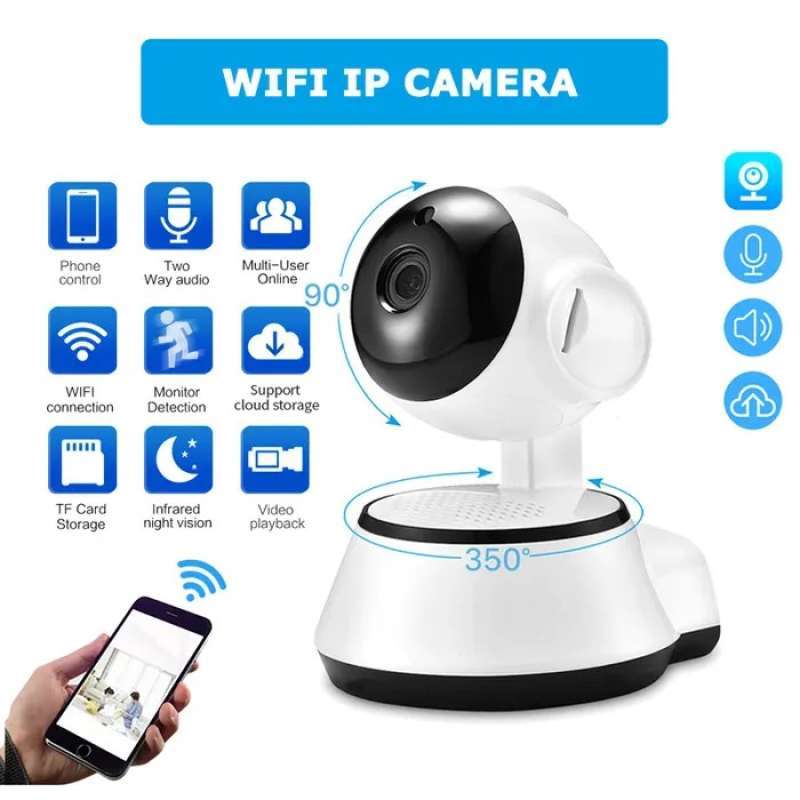 IP Camera HD WiFi Cctv Security Cam Wireless Home Network V380 Night Vision  Baby Kamera Original P2p CCTV Pengawas Keamanan Rumah Home Security Cam