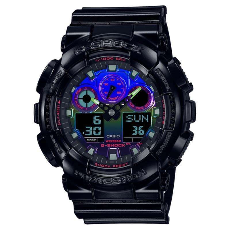 Promo CASIO ORIGINAL CASIO G SHOCK GA 100RGB 1ADR JAM TANGAN