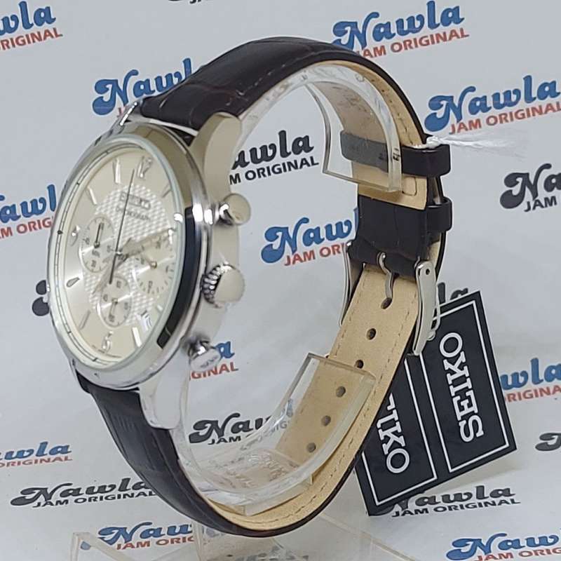 Jual Seiko Quartz SSB341P1 Chronograph Silver Jam Tangan Pria