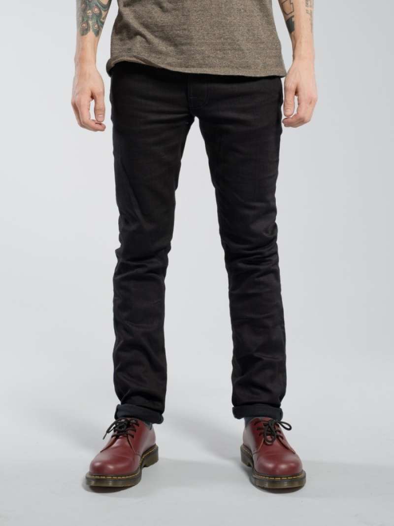 Nudie jeans thin finn black ring 2025