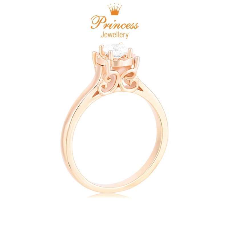 Jual Cincin Solitaire Berlian Gia Sertifikat Plr977616 Princess