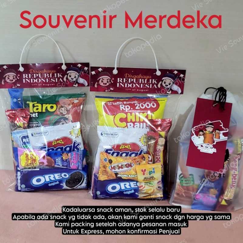READY STOK Bingkisan 17 Agustus Souvenir Snack Pouch Edisi Merdeka