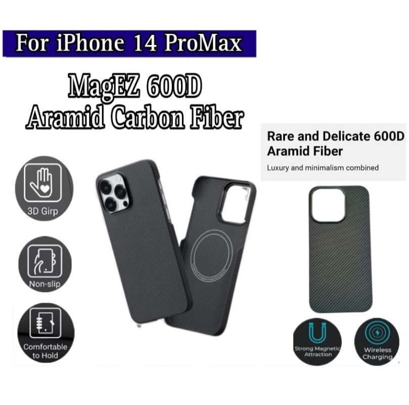 Jual Case iPhone 14 Pro Max Pitaka Style Magez 600d Aramid Carbon