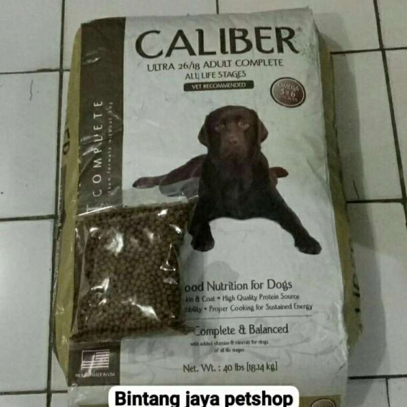Caliber ultra dog food top