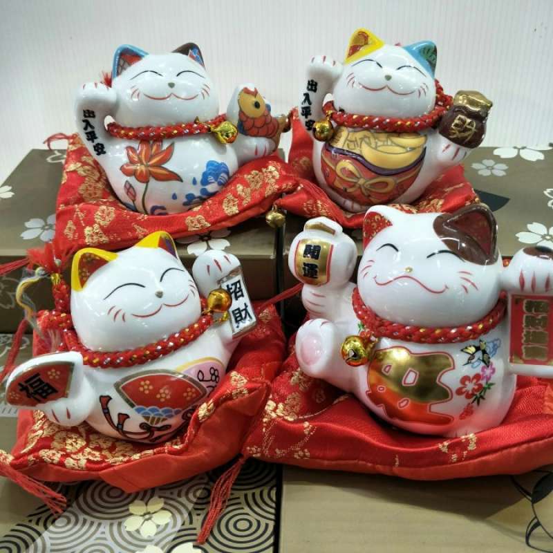 Promo Jual LUCKY CAT ceramic kucing hoki keramik bcs40106 Diskon