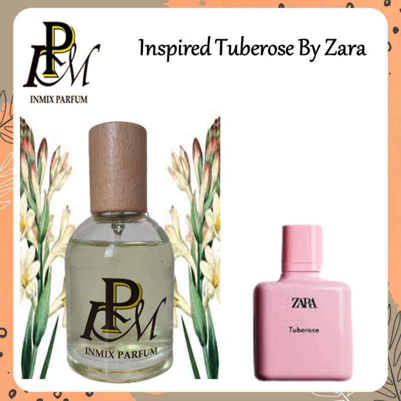 Parfum Branded Inspired By Zara Tuberose Eau De Parfume Wanita Aroma Tahan Lama Travel Size 5ml 10ml 30ml 50ml 100ml Botol Kaca