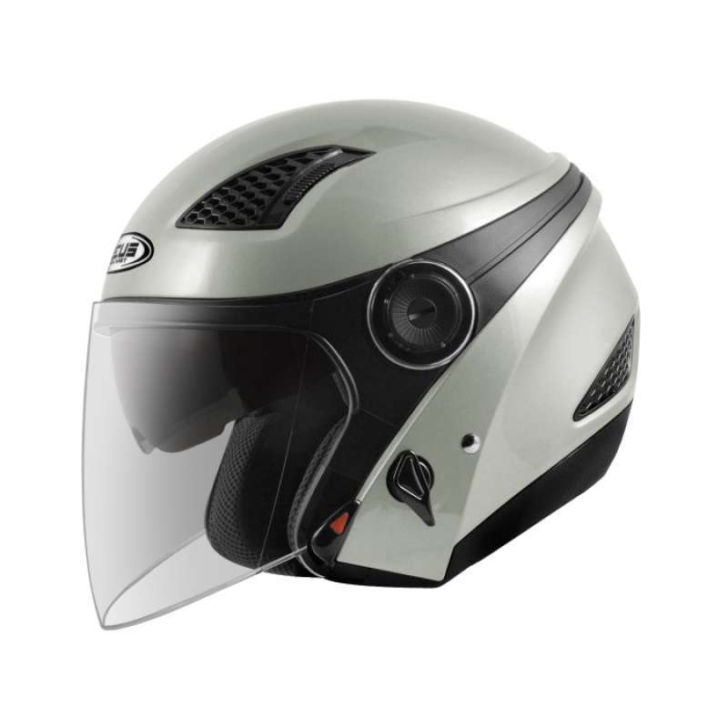 Helm zeus half face shop double visor