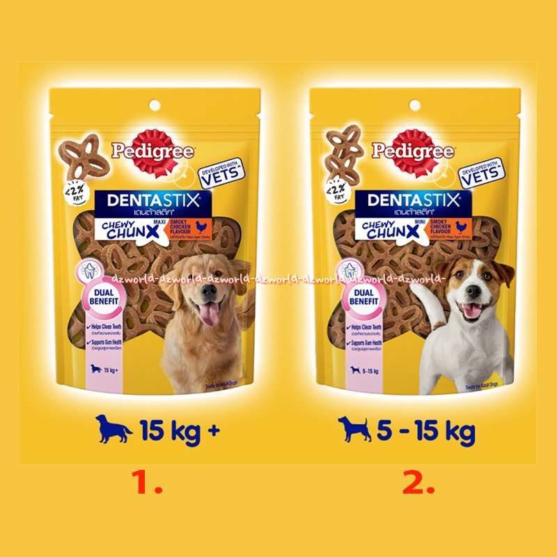 Jual Pedigree 68gr Dentastix Chewy Chunx Dual Benefit Vets Dog