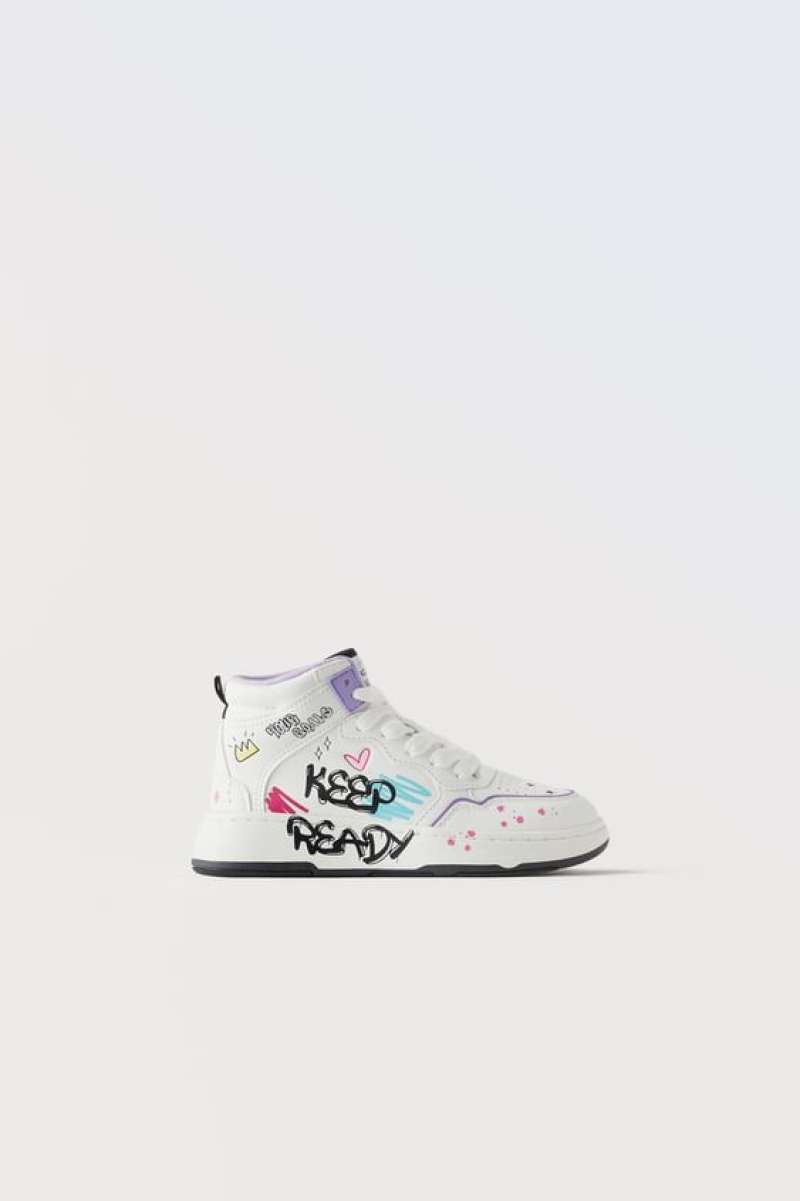 Zara graffiti sneakers online