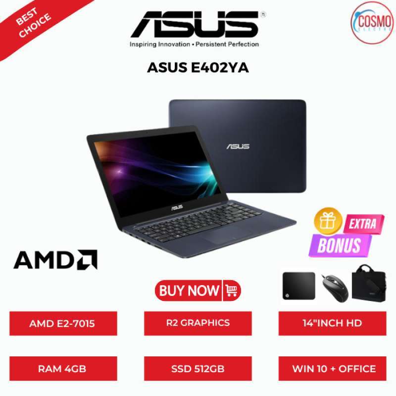 ASUS E402Y AMD DUAL CORE E2 7015 RAM 4GB HDD 500GB WINDOWS 10