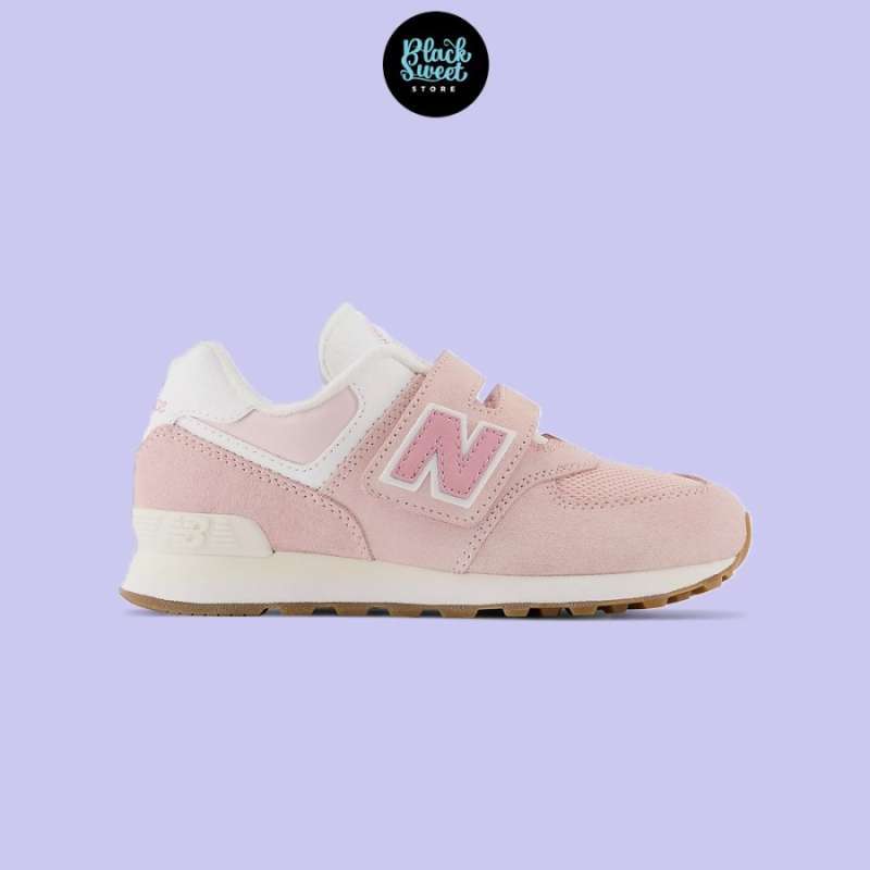 SEPATU SNEAKERS NEW BALANCE KIDS 574 SUEDE CRYSTAL PINK PV574CH1