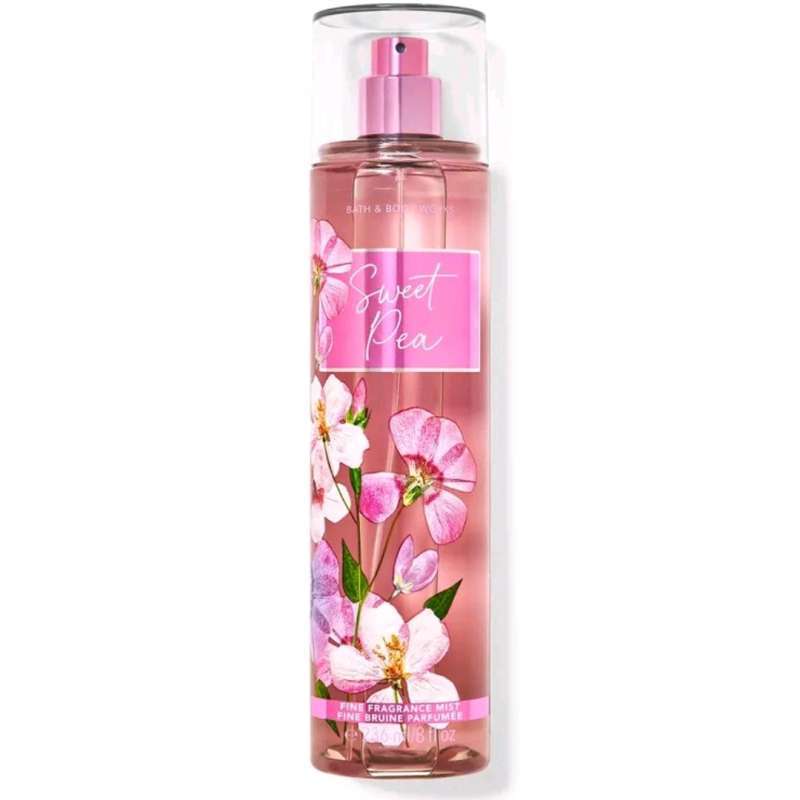 BATH BODY WORKS BBW SWEET PEA FINE FRAGRANCE BODY MIST 236 ML PEWANGI  BADAN