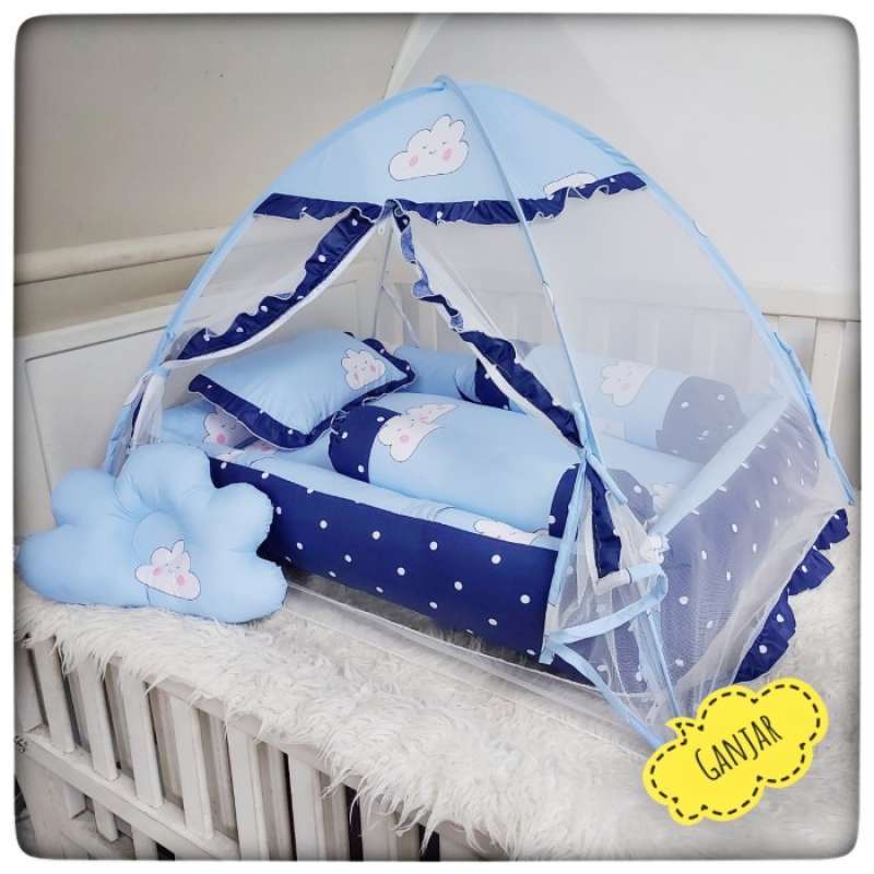 Kasur Baby Nest Bayi Kelambu kombinasi selimut bayi Bantal guling bayi