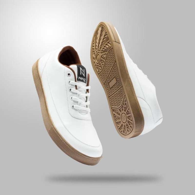 Sepatu Sneakers Putih Sepatu Pria Brand Lokal Naz Footwear APN002 40