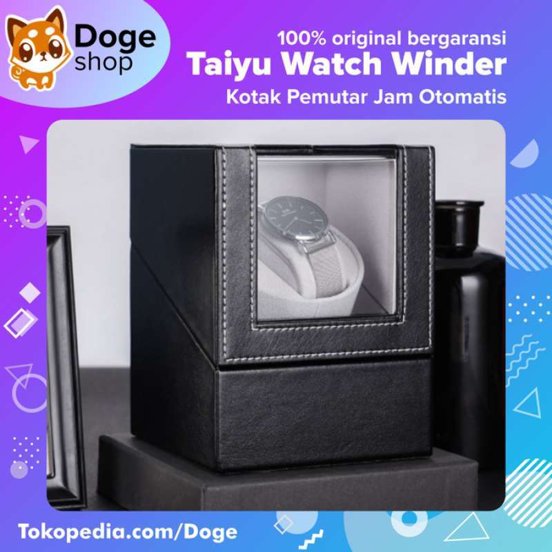 Taiyu Watch Winder Automatic Pemutar Kotak Jam Tangan Otomatis 1 Slot Diskon
