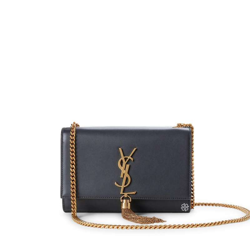 Promo Saint Laurent YSL Kate WOC with Tassel in Dark Grey Diskon 4