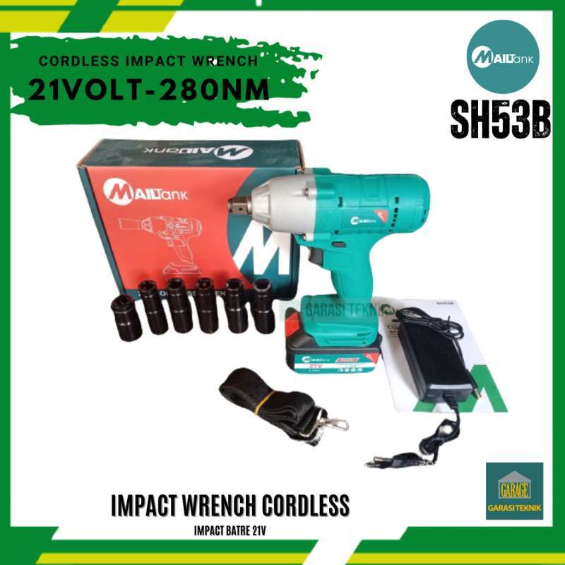 Jual MESIN PEMBUKA BAUT MAILTANK SH 53 B IMPACT WRENCH BOR BATERAI