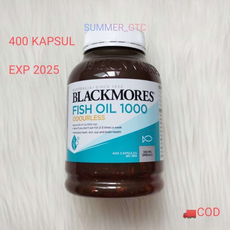 Promo Blackmores Odourless Fish Oil 1000 1000mg 400 Kapsul 400 Capsules Caps Diskon 33 Di Seller Himama Store Kali Abang Tengah Kota Bekasi Blibli