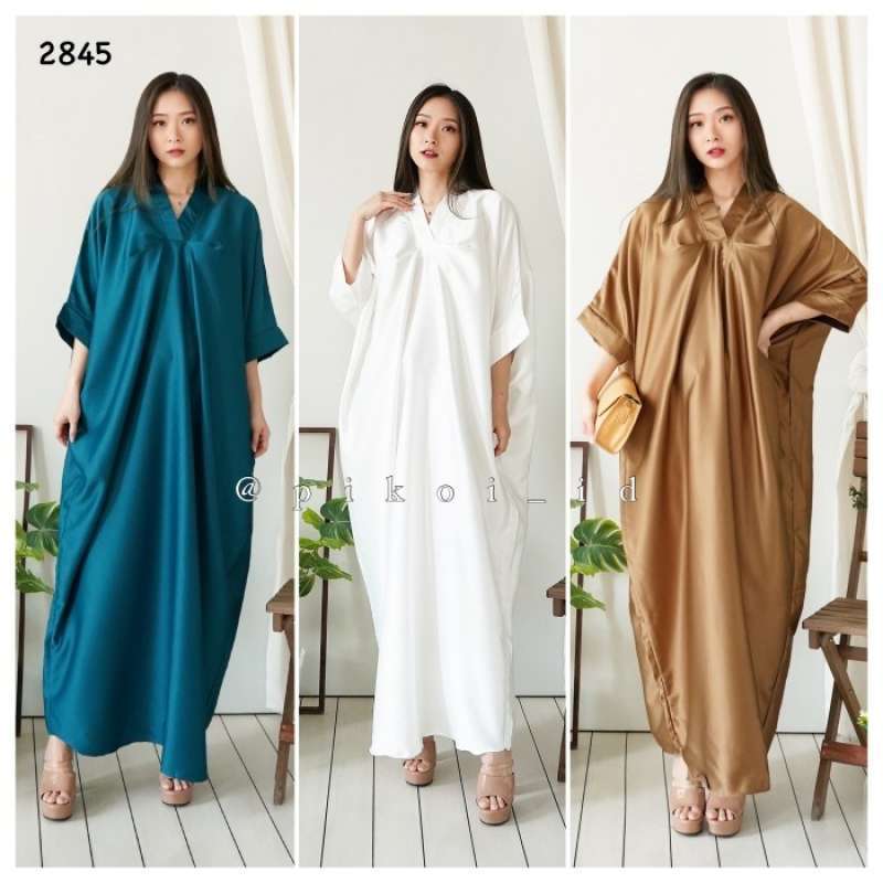Kaftan satin polos sales