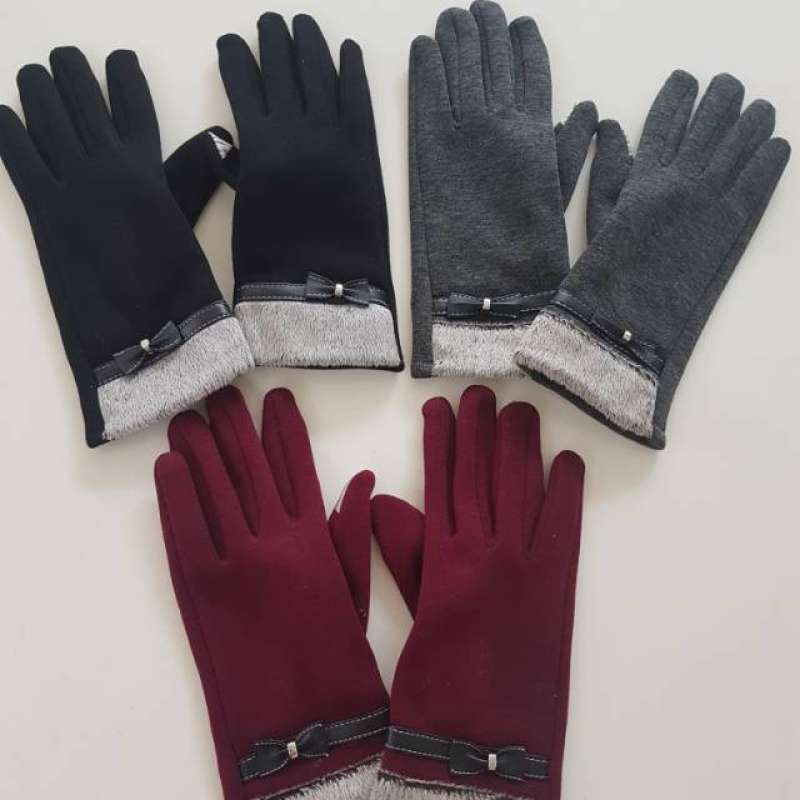 VERISH WINTER GLOVES PITA WOMAN VELVET IMPORT SARUNG TANGAN MUSIM DINGIN