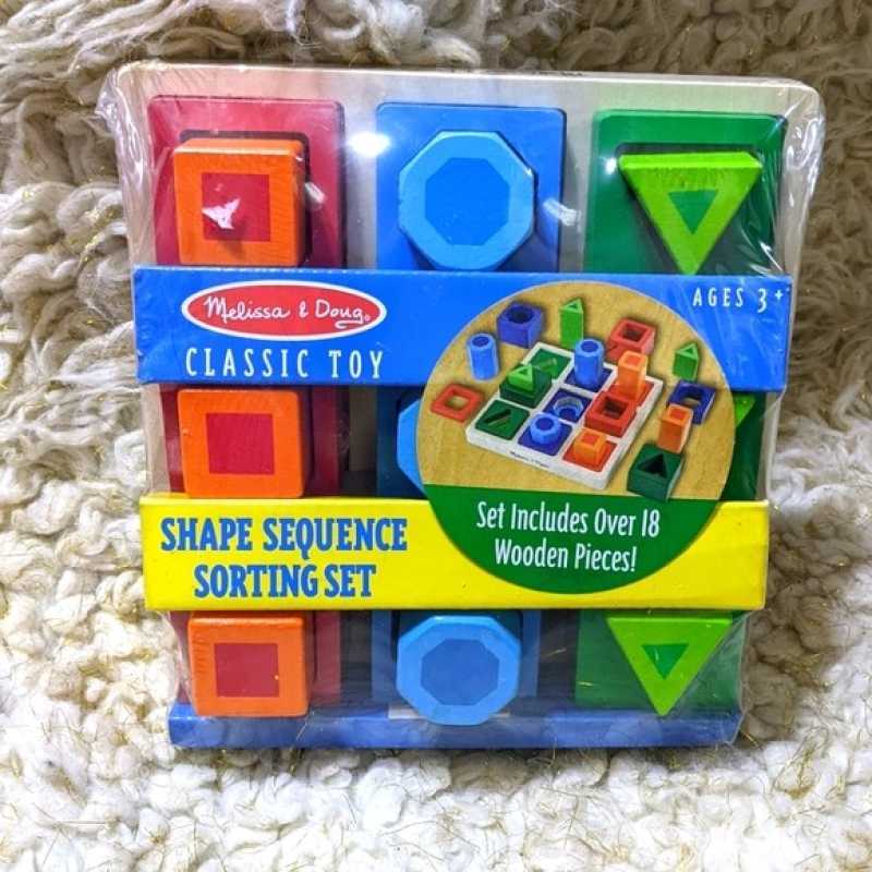 Promo Melissa Doug Mainan Pengelompokan Shape Sequence Sorting