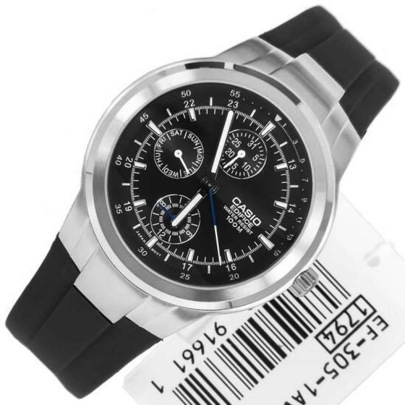 Promo TERLARIS TALI JAM TANGAN KARET CASIO EDIFICE EF 305 ORIGINAL