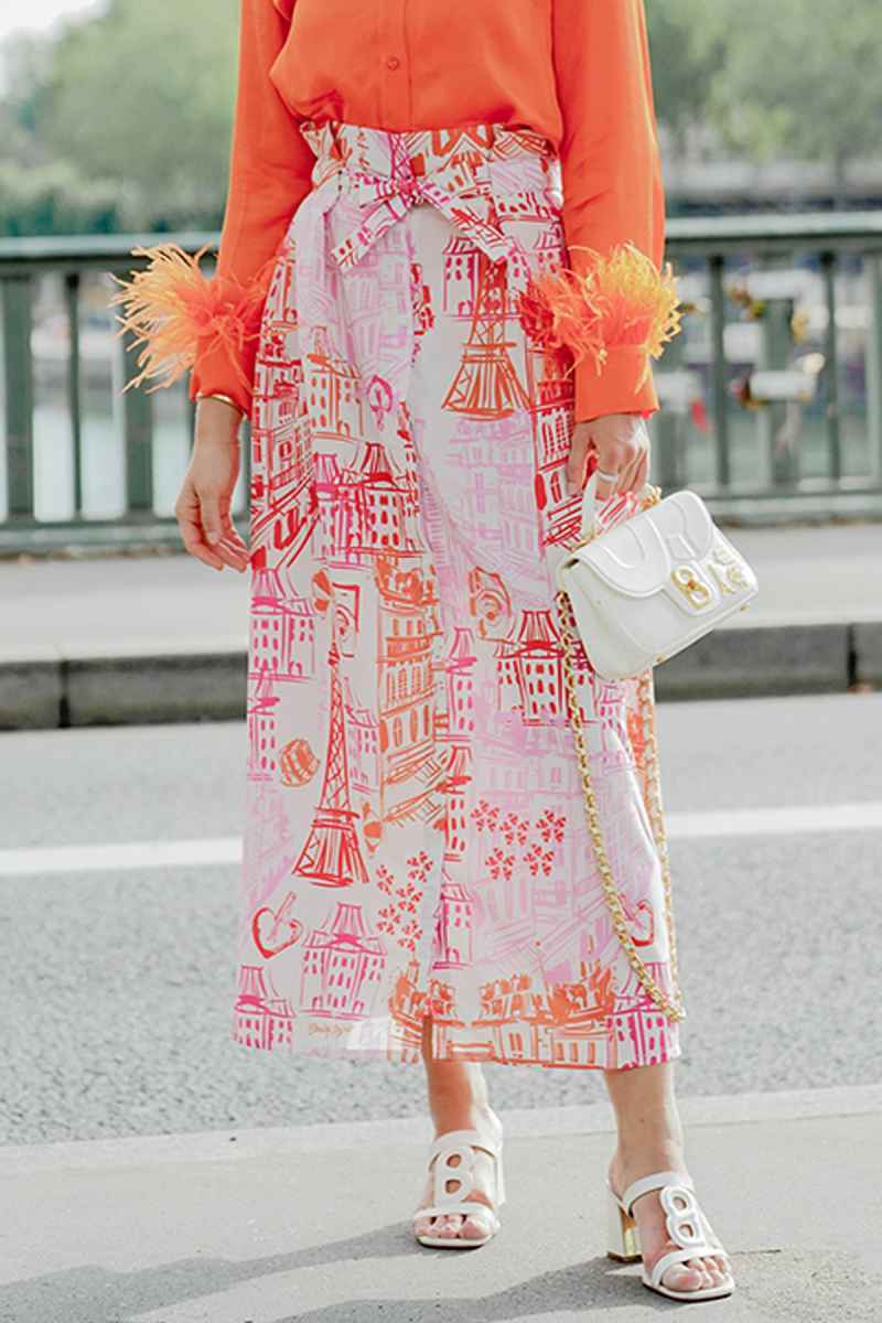 Paperbag skirt pink store