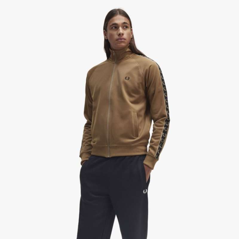 Promo FRED PERRY CONTRAST TAPED TRACK JACKET J5557 R44