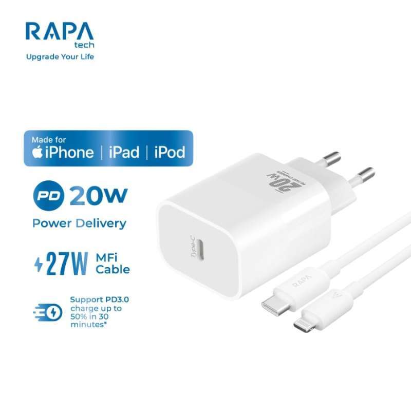 Promo Rapatech Power Ii With Mfi Certified 20W USB C To Lightning