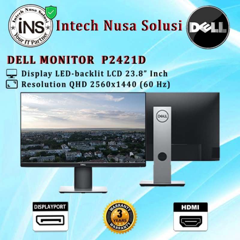 Promo Monitor Dell 24 inch Monitor P2421D DP HDMI 3 Year Diskon 23