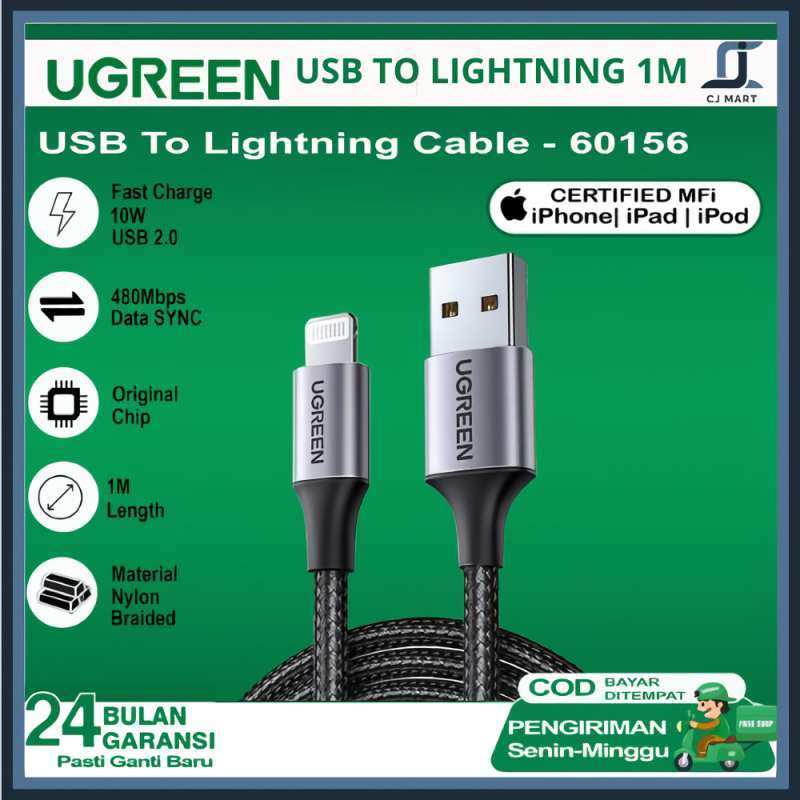 Jual Ugreen Kabel Data USB Lightning Mfi iPhone X Xr Xs Fast
