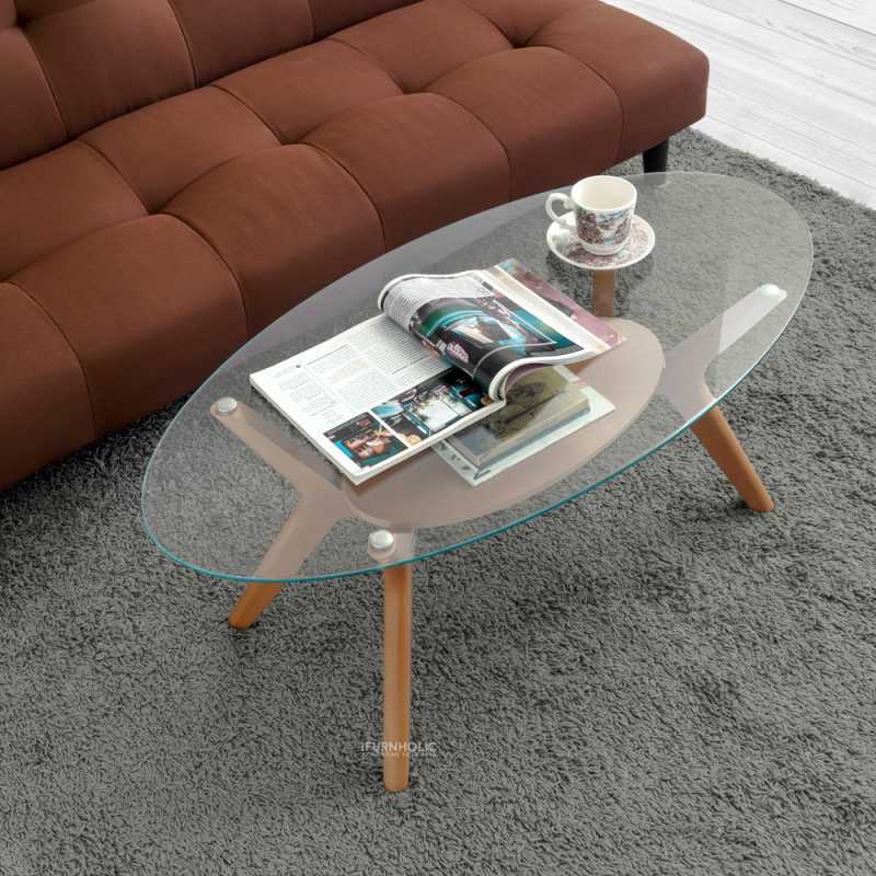Promo Ifurnholic Marco Glass Top Oval Table | Meja Kaca Ruang Tamu Minimalis  | Meja Sofa Kaca | Meja Tamu Oval Aesthetic Modern Diskon 22% Di Seller  Umkm Ifurnholic Official Store -