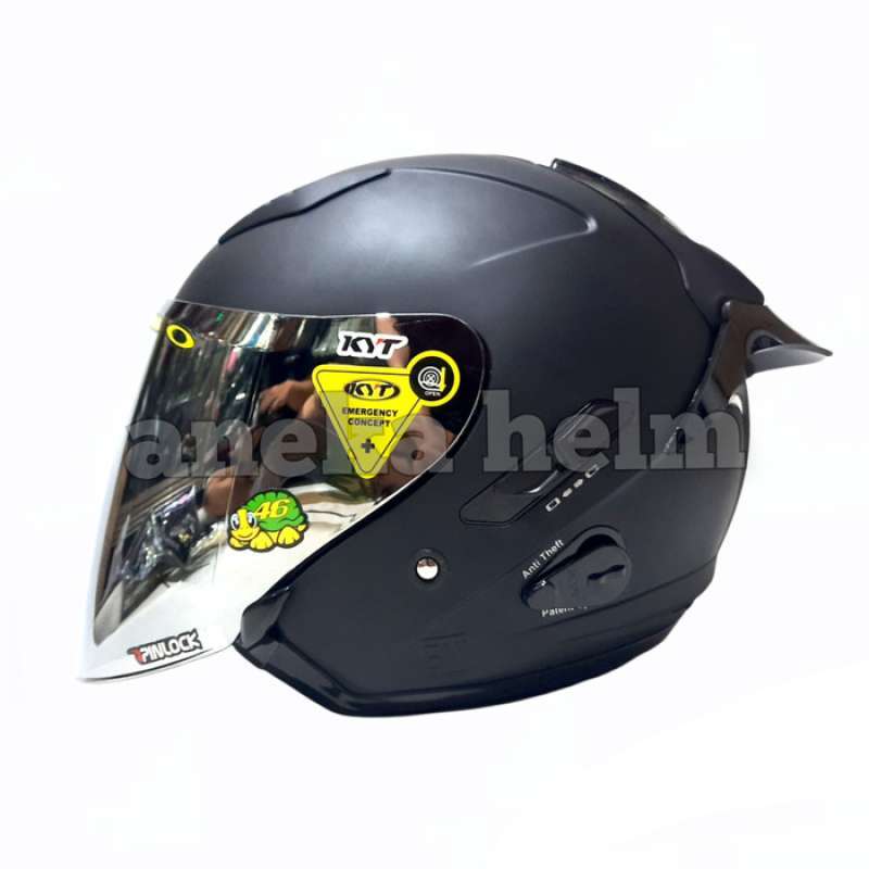 Promo Paket Ganteng Kyt Galaxy Black Doff Flat Visor Iridium