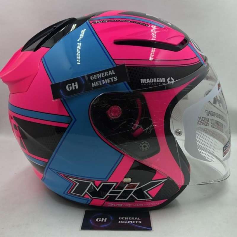 Promo Sale Helm Nhk Half Face Double Visor R1 Napoleon Pink
