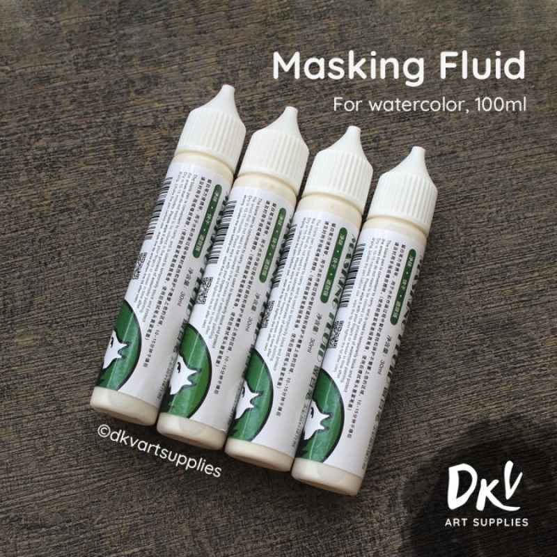 Art Masking Fluid, White 30ml Watercolor Masking Fluid for