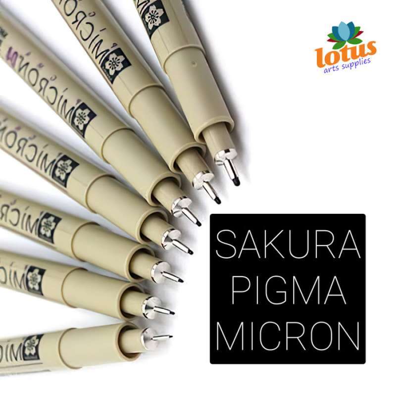 Jual Sakura Pigma Black Micron Drawing Pen 01 02 03 04 05