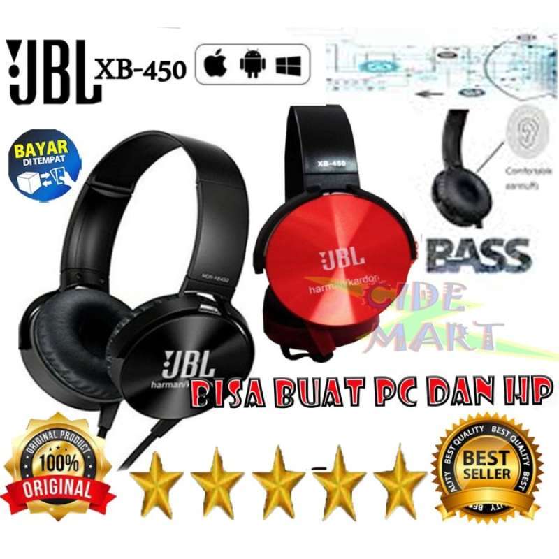 Jual HEADPHONE BANDO JBL XB 450 HEADPHONE MDR XB450 EXTRA BASS