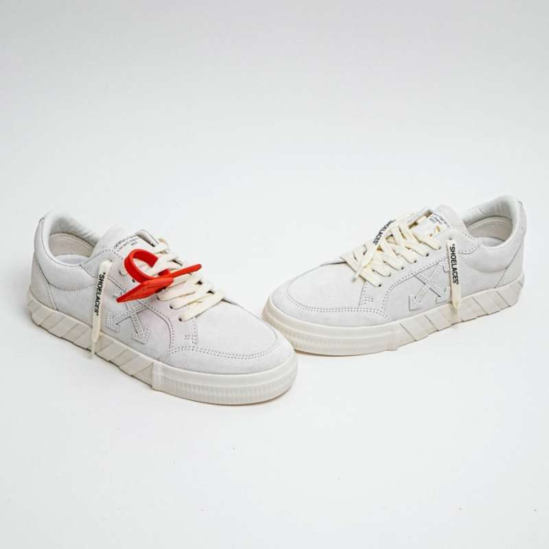 Off-White Low Vulcanized Canvas Sneakers All White - Main Image