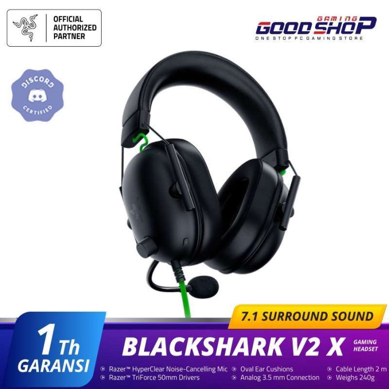 Surround Sound Razer Kraken Tournament Edition Discord Headset Mic Razer  Headset Discord Jual Razer Blackshark V2 X USB