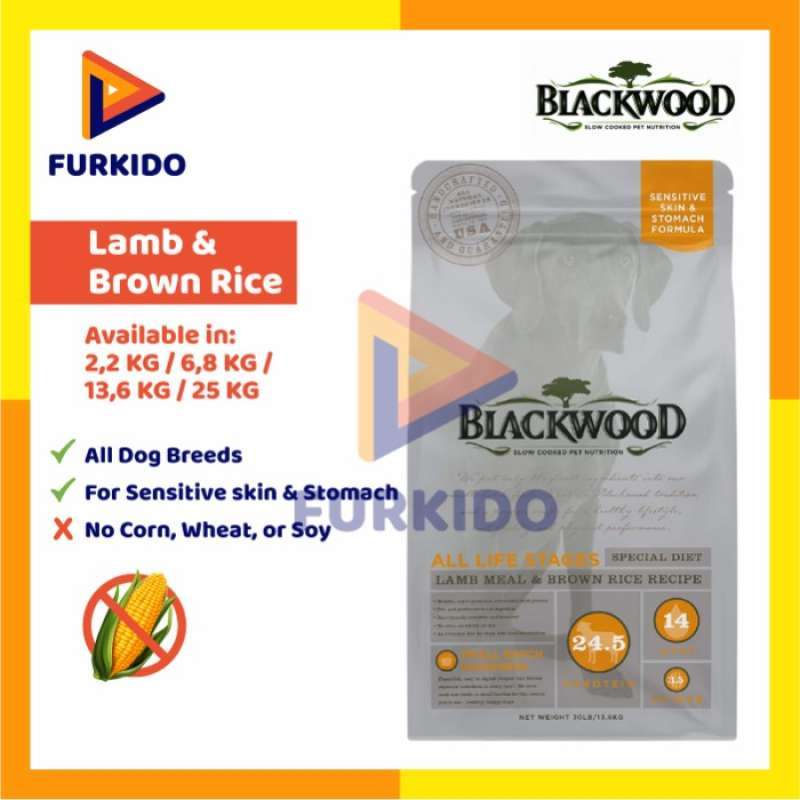 Promo Blackwood Dog Food All Life Stages Sensitive Lamb & Rice 6,8