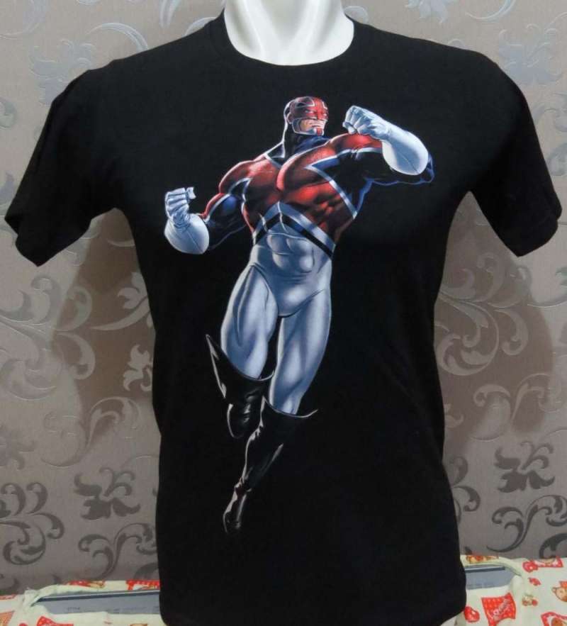 Jual Kaos Katun Hitam Combed 20S T Shirt Katun Hitam Captain