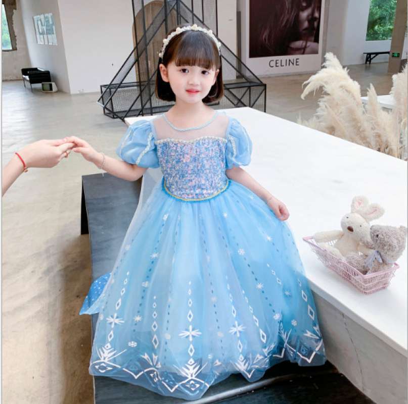 Dress 2025 frozen anak