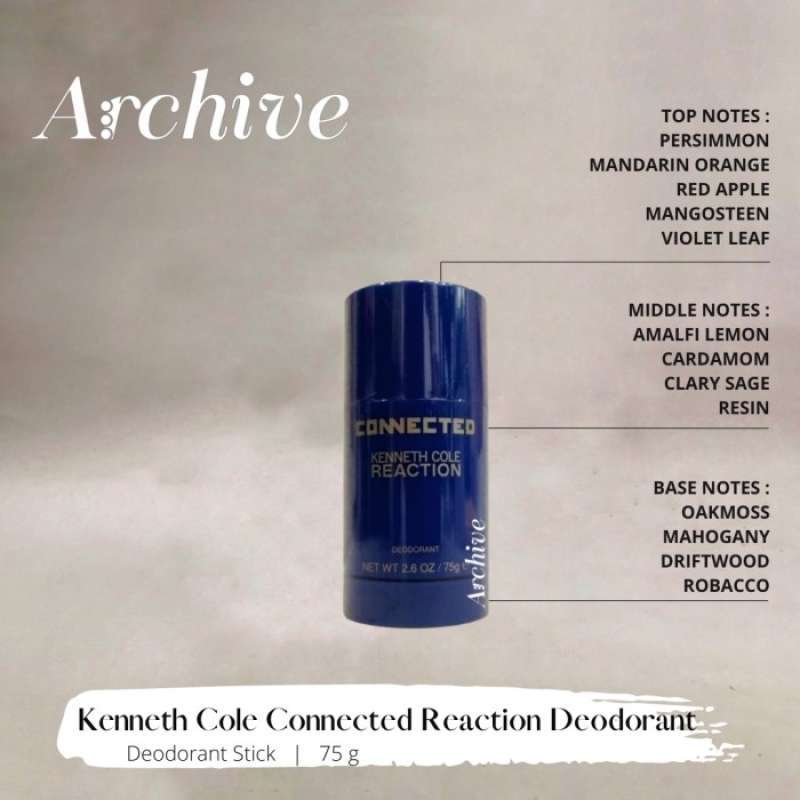 Promo Kenneth Cole Connected Reaction Deodorant Stick 75g Diskon