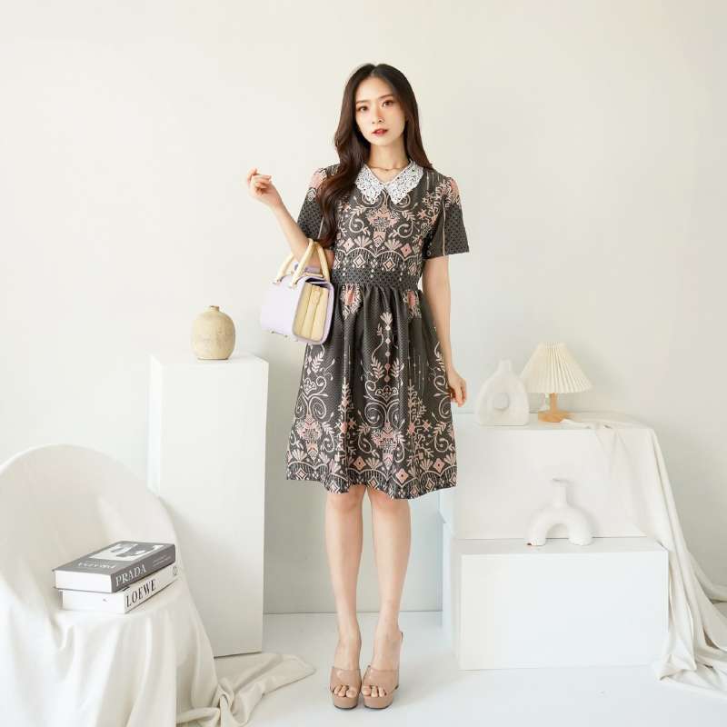 Promo Ef827 Efremi Batik Print Mini Dress Party Seragam Kantor Modern Treny woman Baik Collections 827 cbp black Diskon 41 Di Seller Efremi A16. No.7mutiara Kota Jakarta Barat Blibli