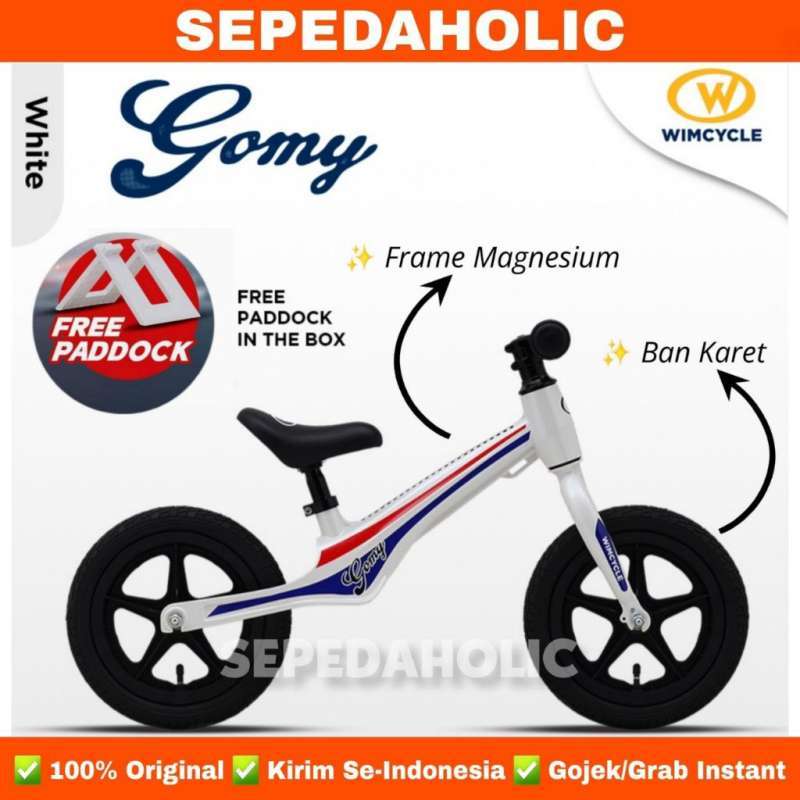 Balance Bike WIMCYCLE GOMY Pushbike Sepeda Keseimbangan Anak Magnesium