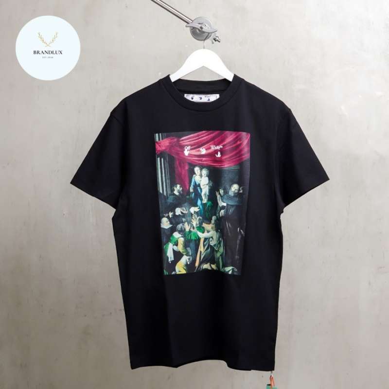 Caravaggio Off White 01 Kaos OFF WHITE CARAVAGGIO PAINTING BLACK