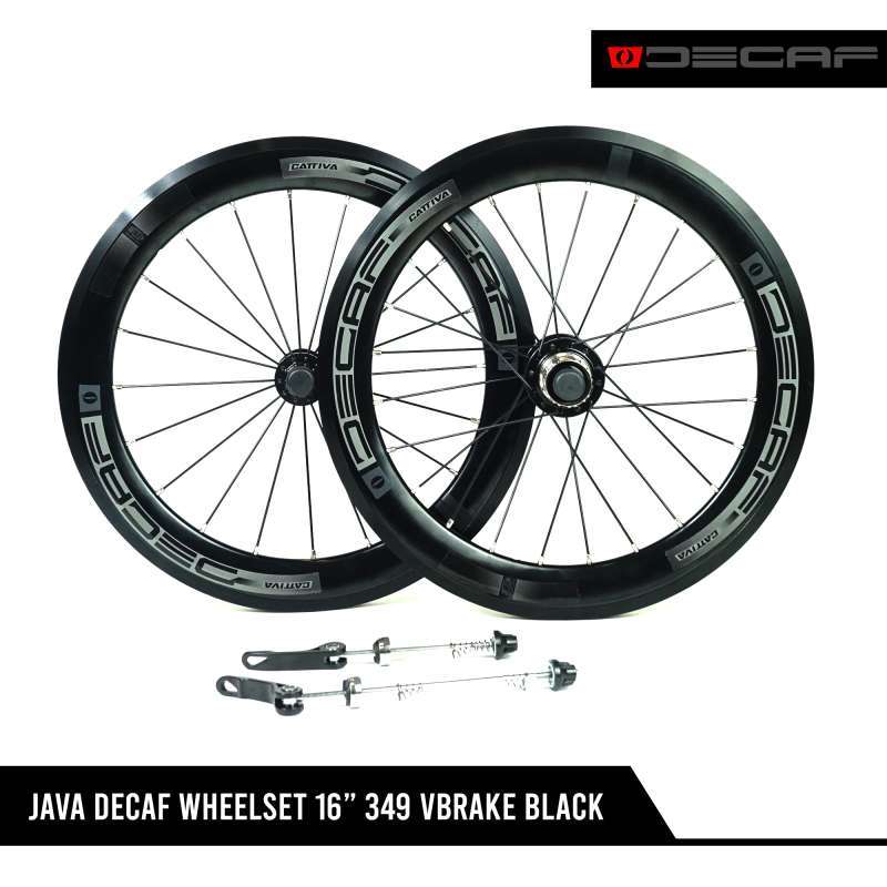Promo DELTACYCLES JAVA DECAF WHEELSET 16 349 VBRAKE BLACK Diskon