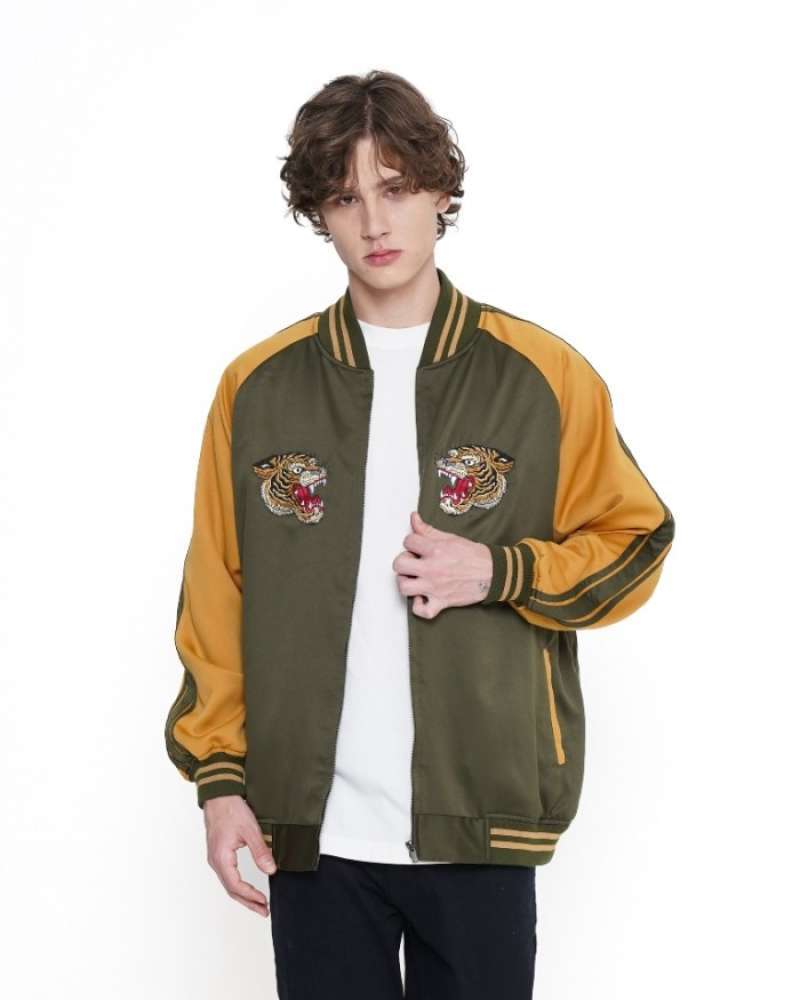 Outerwear Unisex Erigo Sukajan Jacket Nakajima Olive S